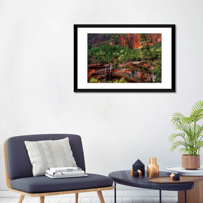 «Waterfalls at Emerald Pools, Zion National Park, Utah», reproduction de photo sur toile