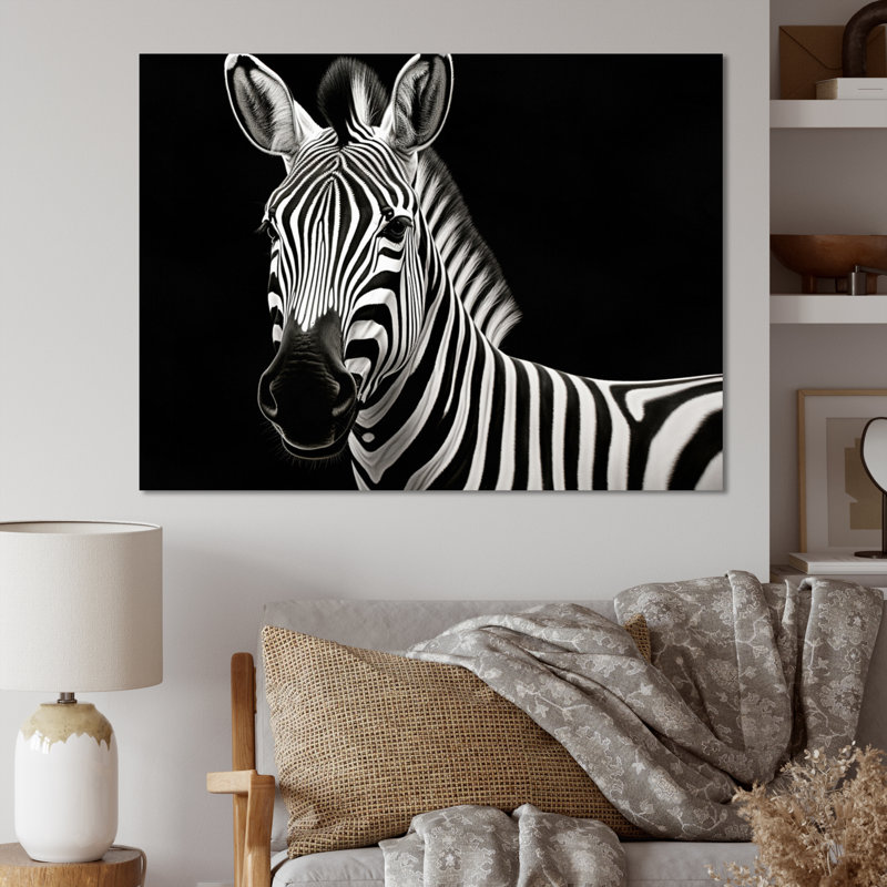 " Striking Zebra Patterns I ", 34" H x 44" W x 1.5" D