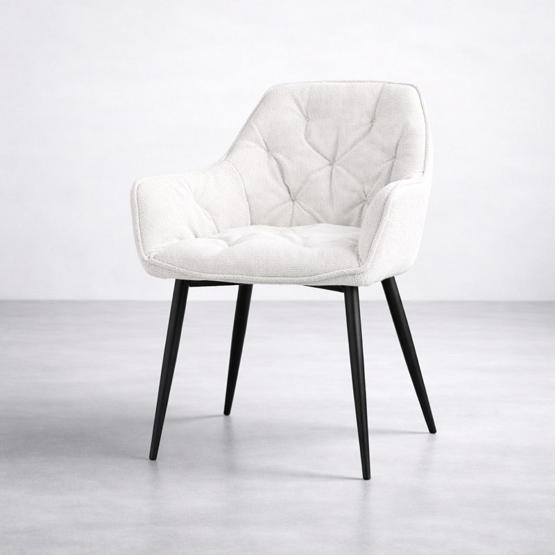 Chaise Eastman en tissu, crème, Crème