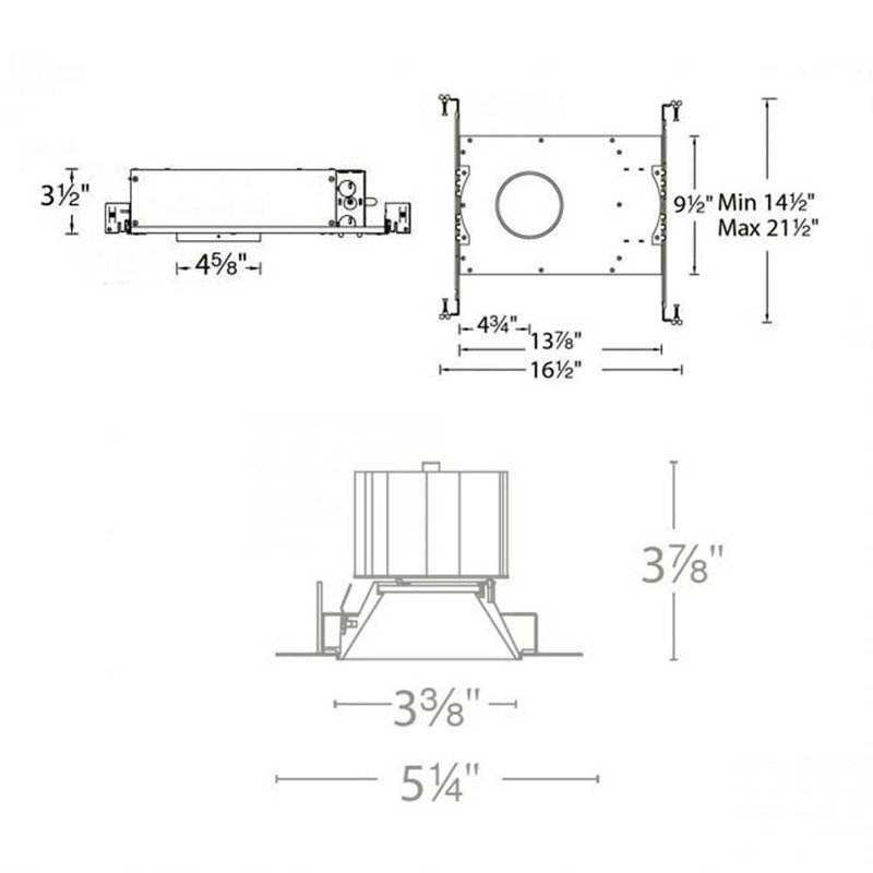 Black Aluminum Energy Star LED Recessed Lighting Kit