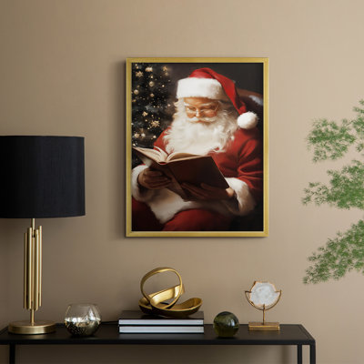 Art des Fêtes de Noël - série 2-XLVI, reproduction encadrée - bois massif