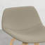 2 tabourets rembourrés de mousse avec placage en bois naturel et cadre moderne de style Mid-Century