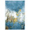 Tapis bleu / doré à motif abstrait Jaxen