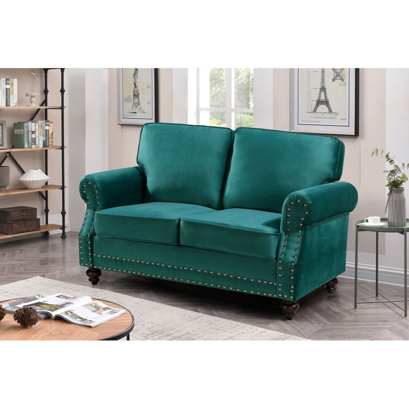 Canapé Hananiah, Vert, H 37,4 po x l 61,42 po x P 33,9 po