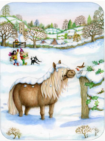 Planche à découper en verre cheval shetland caroline