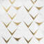 Regis Polished Marble and Brass Inlay Mosaic Tile