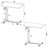 Park C-Shape Mobile Overbed Table, Steel Base, Dark Pine Brown 28-40 Inch-129099804