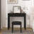 Sleek Vanity Table with LED Lights, Flip-Top Mirror and 2 Drawers, Jewelry Storage for Women Dressing-1587969758