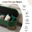 Banc coffre ottoman capitonné en velours de 130 cm avec couvercle rabattable et pieds en métal doré-274066176-521966105