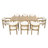 Cedar  9-Piece Outdoor Modern Rustic Acacia Wood Dining Set with Cushioned Chairs and 79" Rectangular Table-1483396929