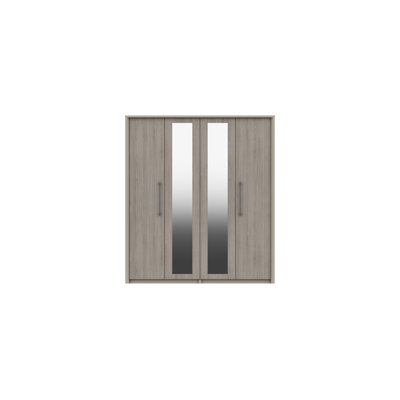 Wyman 4 Door Manufactured Wood Wardrobe