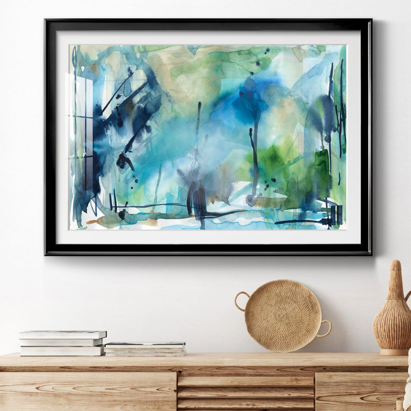 Rain in the Country - Peinture encadrée, H 30,5 po x l 42,5 po x P 1,5 po, Cadre noir