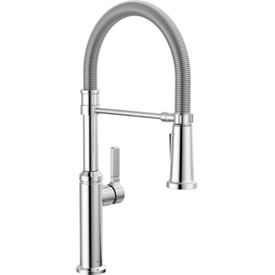 Delta Rhett Pro Commercial Kitchen Faucet, Pull Down Sprayer Kitchen Sink Faucet