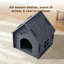 Nid de chat pour animaux de compagnie, abri de condo amovible, douillet et lavable, gris 40 * 35 * 40cm-611669302