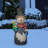 48"H Outdoor Solar Snowman Statue Holiday Decoration with Color Changing LED Lights