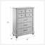 Commode 7 tiroirs grise