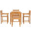 Outdoor 5 - Piece Teak Bistro Set with Cushions