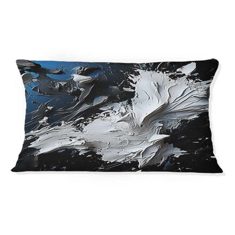 Abstract River Of Euphoria I - Coussin décoratif avec peinture abstraite