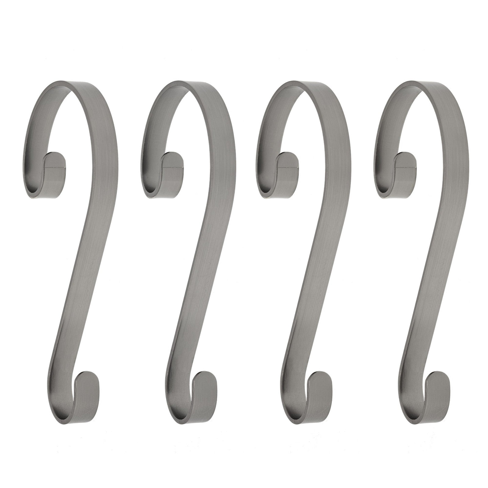 Scrolls Stocking Holder, Brushed Nickel