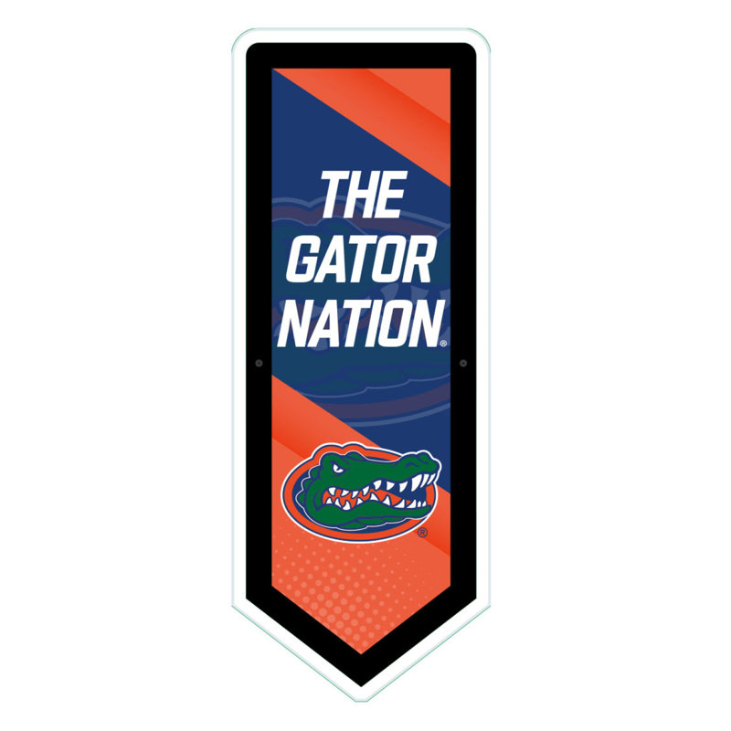 NCAA LED Pennant Shaped Lighted Wall Sign, University Of Florida