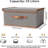 2 PCS Storage Bins with Lids, Collapsible Closet Organizer Container, Fabric Organizer Box with Handles, Decorative Storage Boxes with Lids for Organizing Clothes, Books, Light Grey-412948025