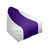 Blanc / mauve / blanc