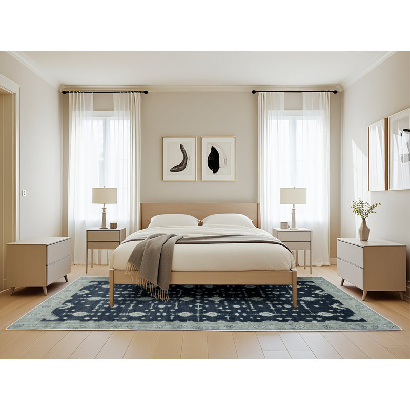 Machine Washable Overdyed Green Area Rug, Rectangle 5' x 8'