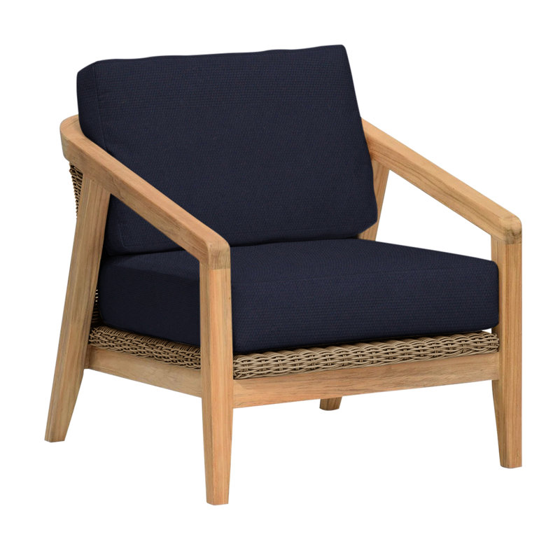 Spencer Outdoor Lounge Chair, Canvas Navy Sunbrella® Canvas, Spencer Willow