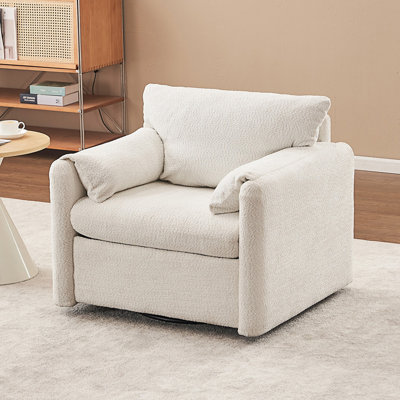 Fauteuil d'appoint pivotant moderne, méridienne rotative à 360 °, fauteuil de salon