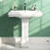 Apex 34" Tall Rectangular Vitreous China Pedestal Bathroom Sink with Overflow
