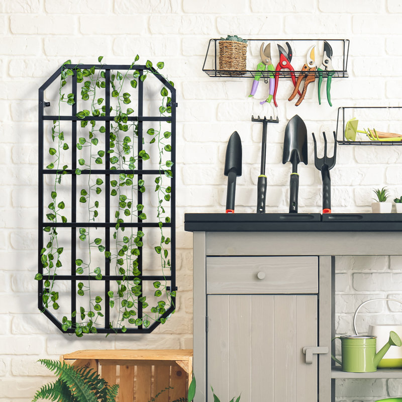 120Cm H x 60.2Cm W Metal Lattice Panel Trellis Side Panel