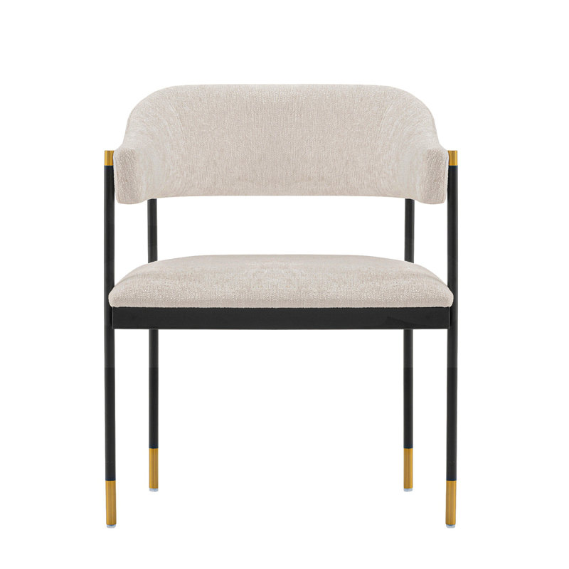 Fauteuil en chenille Lia, Noir