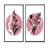 Botanical Silhouettes On Pink Pastel I " Botanical Silhouettes on Pink Pastel I " 2 Piece Art Color Photography Print-1707359209-1707359211