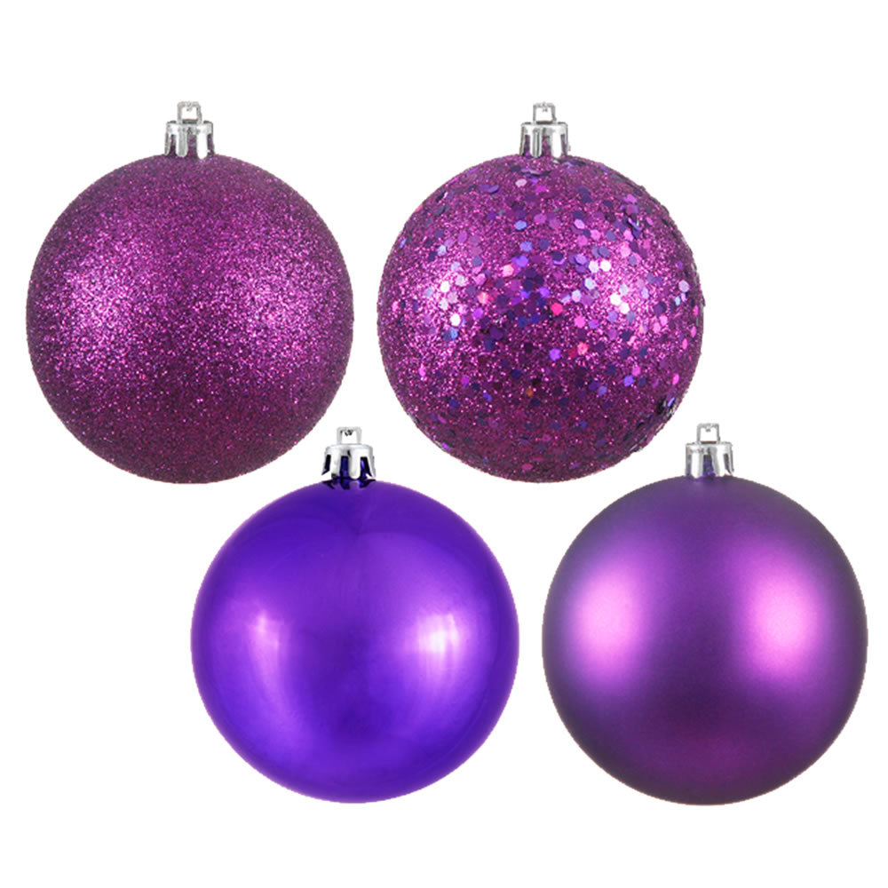 The Holiday Aisle® 6" Shatterproof Bauble, Plum, 2.75"