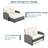 Double Chaise Lounge With Pe And Cushion - Outdoor Seating, White Reclining Daybed - Cover Furniture-449716734