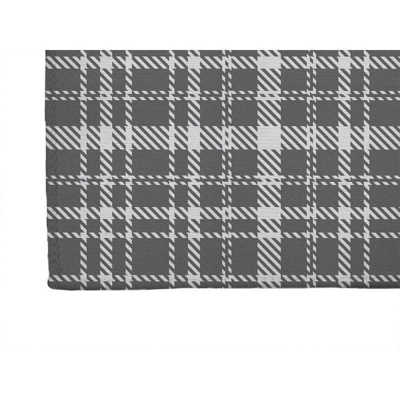 Rocky Tartan Non-Slip Outdoor Rug, Runner 2'6" x 8'