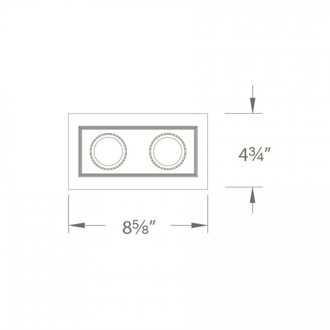 8.625'' Dimmable Multi-Spotlight Recessed Lighting Kit, Black