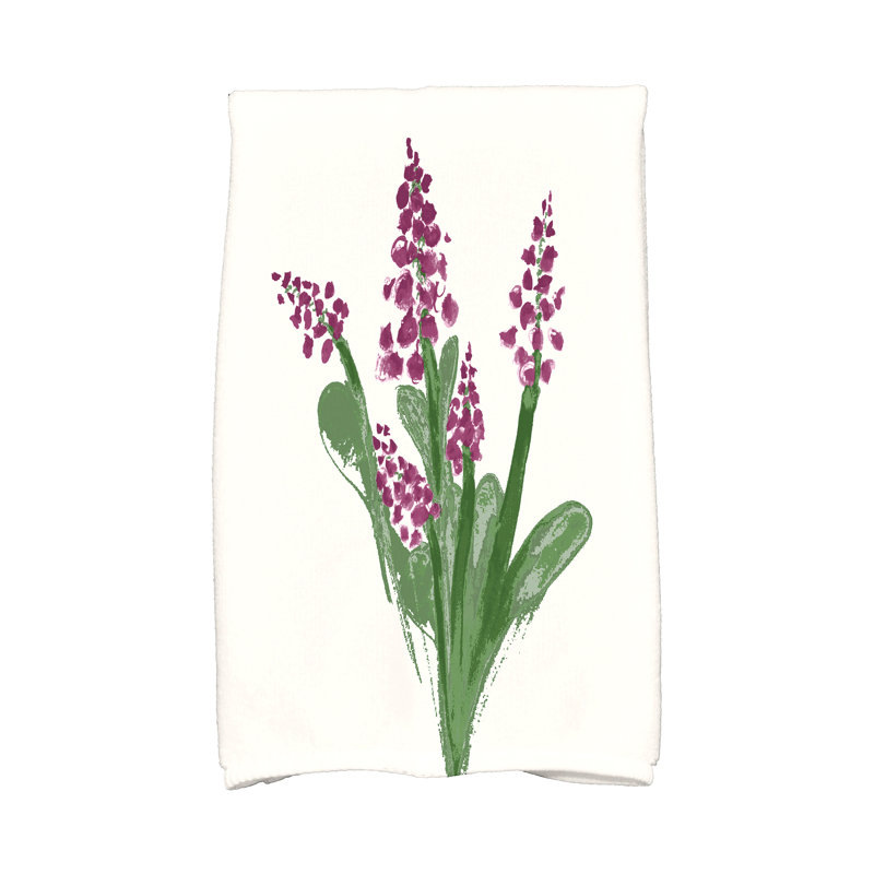 Jayapura Floral Tea Towel Kitchen Towel, Purple