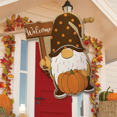 Drapeau de maison d'automne en toile de jute
