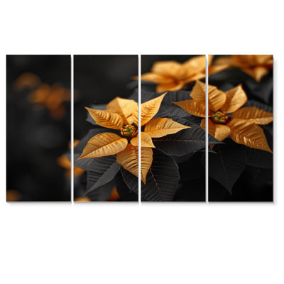 Gamino - Poinsettias Canvas Wall Art Set