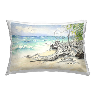 Coussin décoratif "Driftwood on Tropical Shore" par Christine Reichow