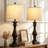 29" Tall Vintage Resin USB Table Lamp Set with Touch Control-736634546