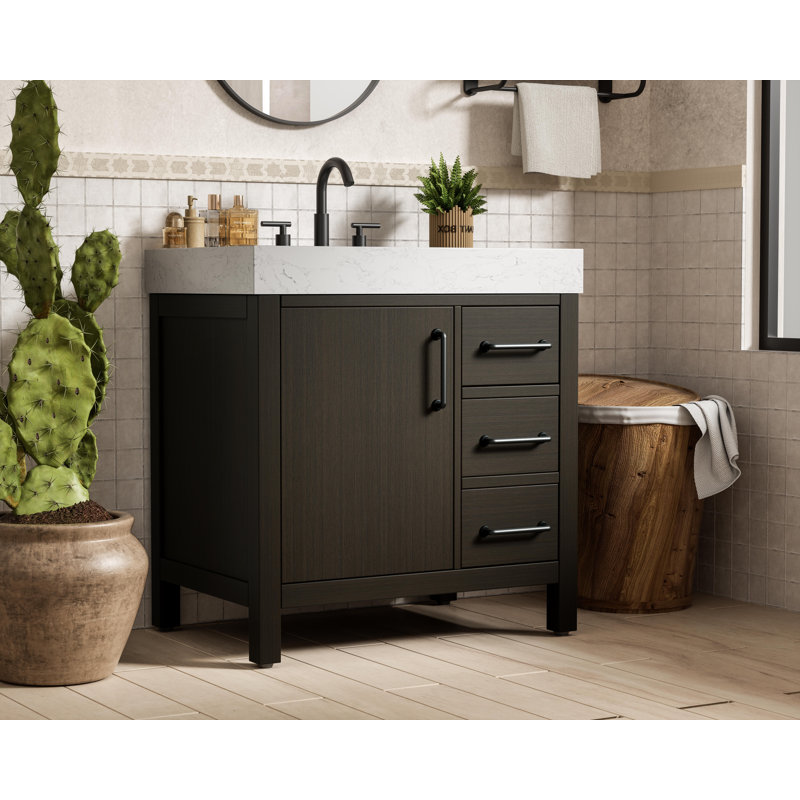 32 inch Single Bathroom Vanity_Traditional_VF60632, Mocha Brown