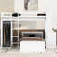 Lit mezzanine blanc avec rangement supplémentaire. Comprend un lit autonome, des tablettes, un bureau et une armoire. Fabrication solide. Pas de sommier tapissier. H 65 po x l 87,6 po x l 78,7 po. Caractéristiques polyvalentes. Fabrication en bois.-1523821796-1523821802