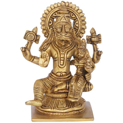 Figurine Narasimha avec la déesse Lakshmi
