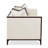 Belmont Place 3-Seater Tuxedo Sofa - Cream/Espresso