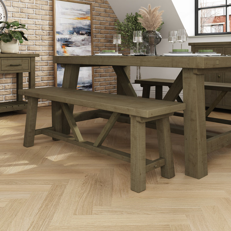 Bearpaw 1.4m Dining Bench – Solid Reclaimed Natural Pine