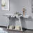 Modern 360° Mirror Reflective Console Table With Trapezoid Base And Scratch-resistant Design 