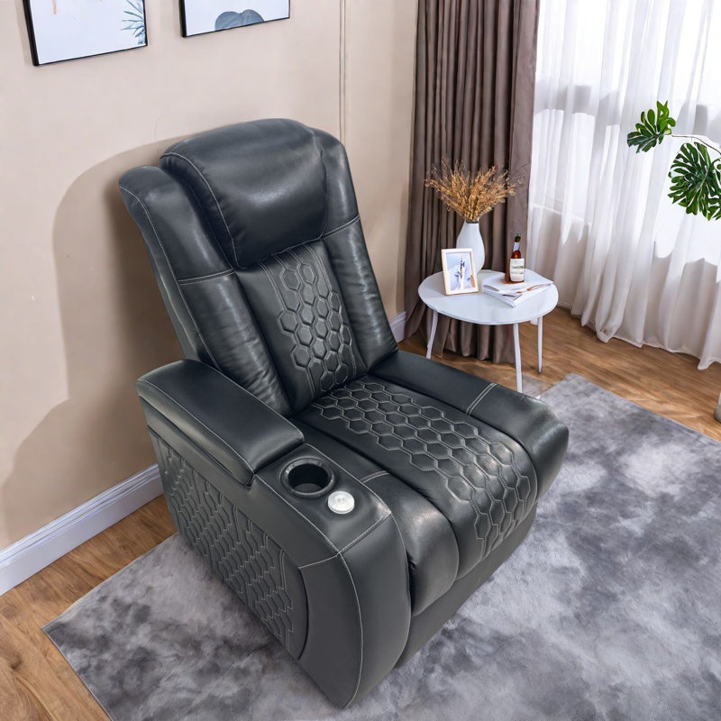 Canapé ergonomique en cuir véritable, inclinable moderne réglable pour la maison