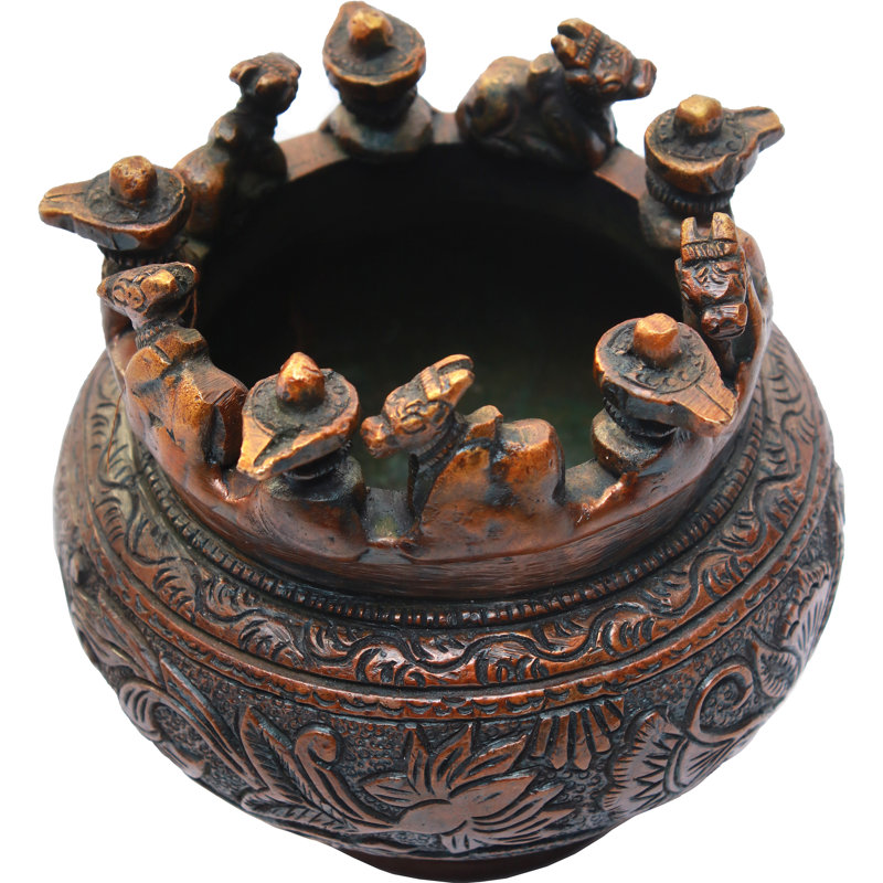 Brûleur d'encens Shiva Linga et Nandi, Brun